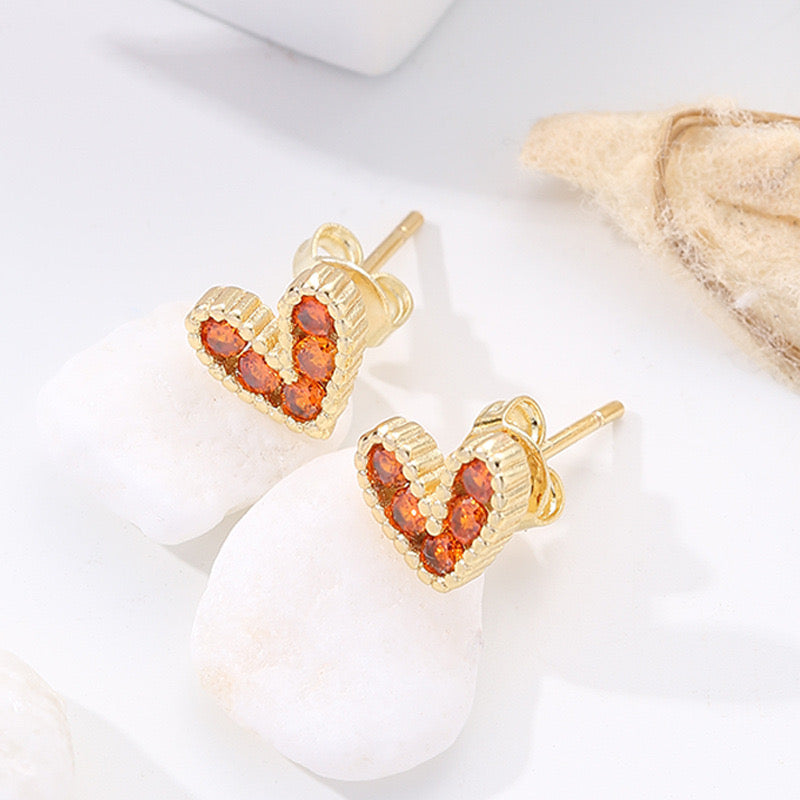 Heart Pop Studs