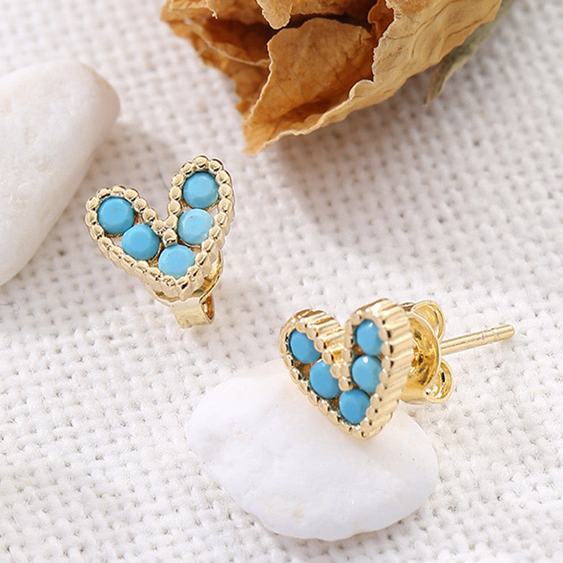 Heart Pop Studs