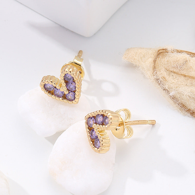 Heart Pop Studs