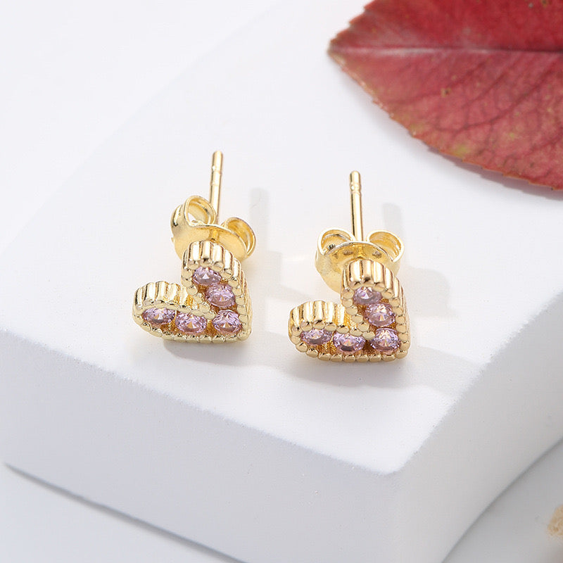 Heart Pop Studs